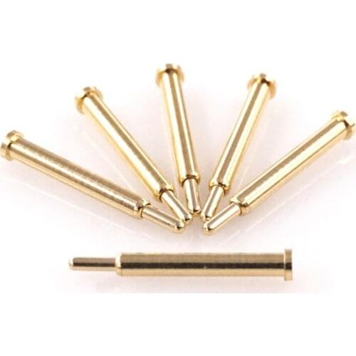 10pcs Spring Loaded Pogo Pin Connector Diameter 2.0 mm x 14.0 mm height SMT / SMD PCB Machined Single Pin 1u 50g force Vertical