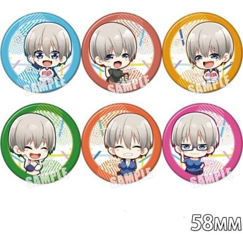58mm Badges Anime Uzaki-chan Wants to Hang Out! Uzaki hana Acrylic Icons Brooch