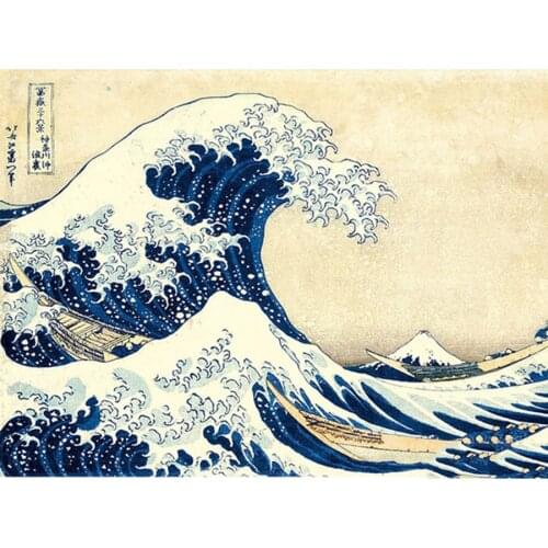 5d Diy diamond painting The Great Wave poster Japanese Full Square Round cross stitch kits diamond embroidery diamond mosaic