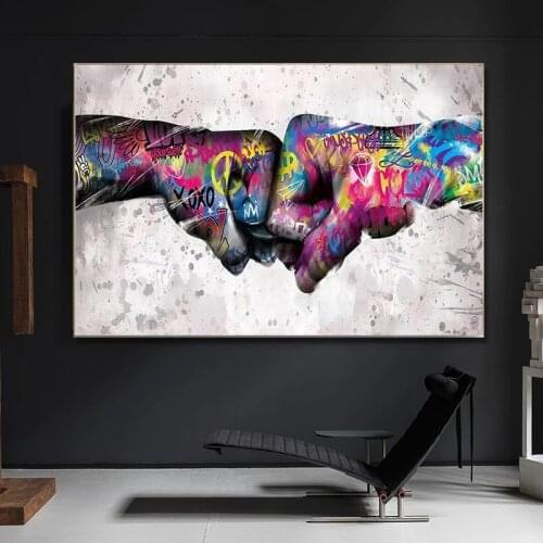 Abstract Graffiti art Boxing Canvas Paintings Power Fist Street Art Posters and Prints Wall Pictures for living room home Decor