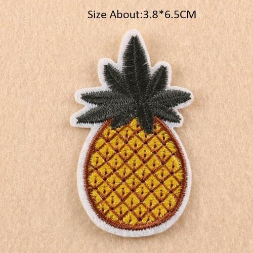 Pineapple Fruit Watermelon Lemon Patches Iron on Embroidered Patch for Clothing Sticker Paste for Clothes Bag Pants Sewing