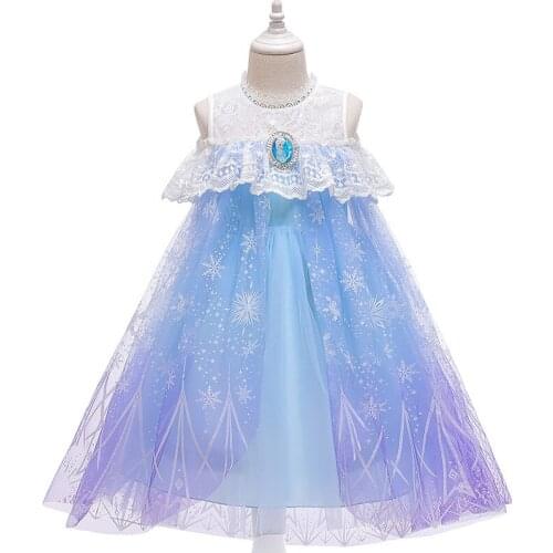 New Summer Casual Costume Kids Christmas Birthday Party Girls Princess Cosplay Dresses Children Clothing for photo shoot