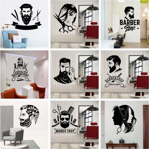Diy Fashion Barbershop Home Decor Wall Stickers Living Room Vinyl Home Decor Wall Decal Home Decor