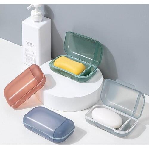 Travel Portable Soap Box With Lid Dormitory Bathhouse Sealed Portable Creative Soap Box Multi-function Bathroom Storage Box