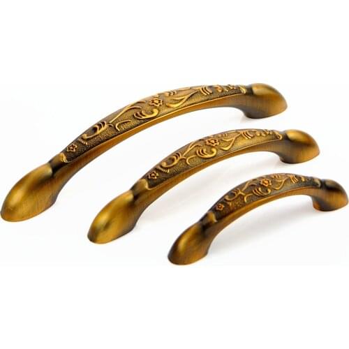 Europea wardrobe cabinet handle coffee carved wine cabinet handle hardware closet pulls antique drawer knobs dressing knobs128mm
