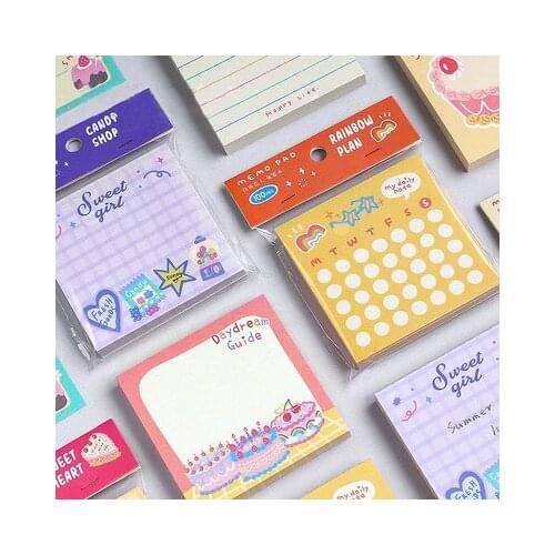 100pcs/pack Daydream Sticky Memo Pads Adhesive Notes Self-stick Note Pads For Reminders Study Work Office School stationery