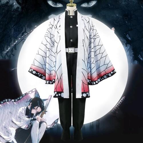 Anime Comic Demon Slayer Kimetsu no Yaiba Cosplay Costumes Kochou Shinobu Cosplay Costume Cartoon kimono Cosplay Clothes uniform