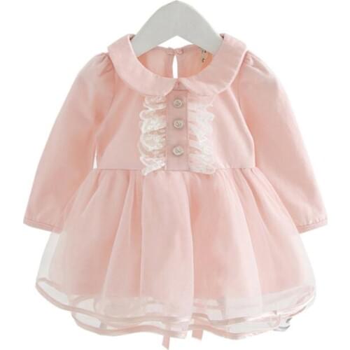 Baby Girl lace Dresses newborn Clothes baby girls birthday princess bow knot dresses spring autumn clothing For 0-24M infant