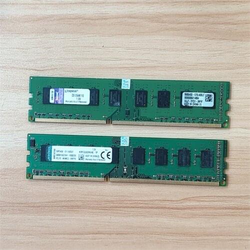 Used Kingston Desktop RAM DDR3 4GB PC3 KVR1333D3N9/4G DIMM Memory RAM 240 pins DDR3 4GB 1333MHz wide board FOR AMD/INTEL memoria