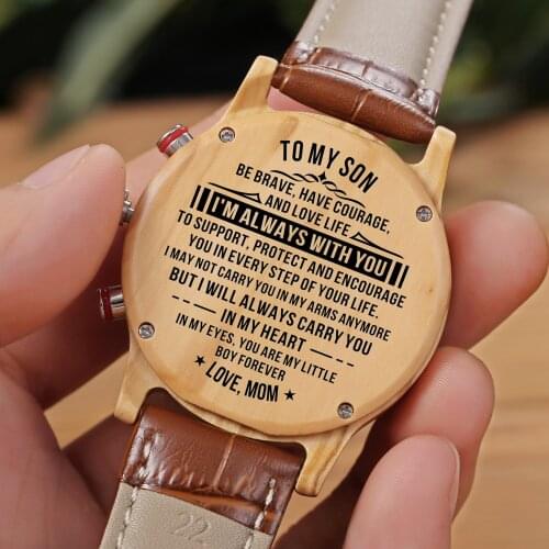 To My Dear Son Engraving Men Watches Family Gifts Personalized Watches Special Present a Great Gifts For Men