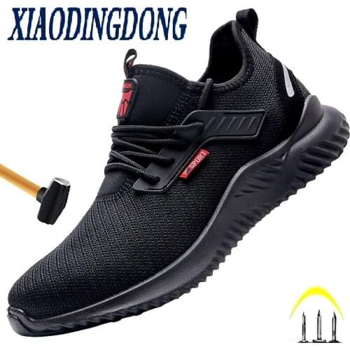 2021 Male Work Boots Indestructible Safety Shoes Men Steel Toe Shoes Puncture-Proof Work Sneakers Male Shoes Adult Work Shoes