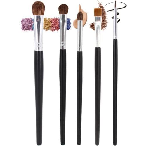 Professional Eyes Makeup Brushes Set 5pcs Eye Shadow Liquid Liner Brow Cream Crease Pencil Blending Smudge Beauty Tools Kit