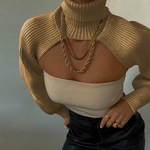 New Women Turtleneck Collar Long sleeve Knitting Sweater Femme Chic design Casual Pullovers High Street Ladies Tops