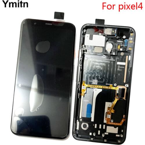 Original New Work Well Screen Assembly For Google Pixel 4 Pixel4 LCD Display Touch Digitizer Display Screen With Frame