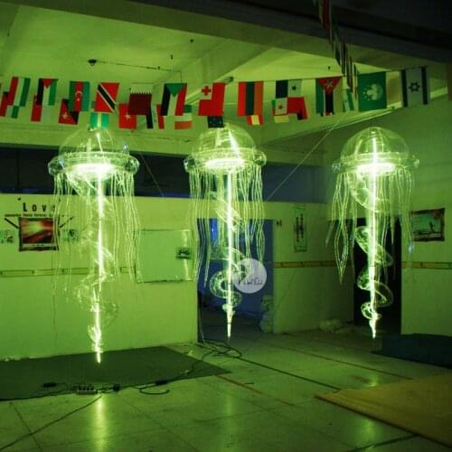 Transparent PVC0.25 Commercial Ocean Show Creative Festival Event LED Inflatable Jellyfish