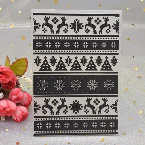 Christmas Pattern 3D Embossing Folders for DIY Scrapbooking Paper Card Making Craft Plastic Embossing Template Stencil