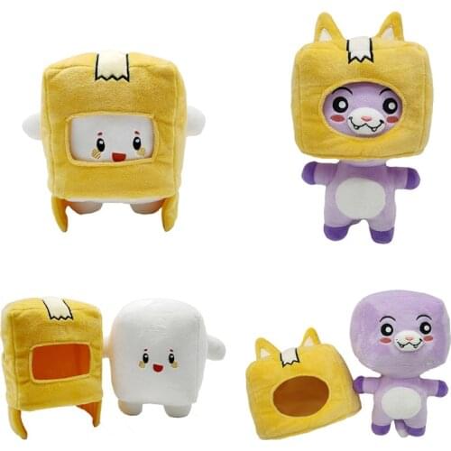 1 PCS Lankybox Removable Cartoon Robot Soft Toy Plush Childrens Gift Turned Into A Doll Girl Bed Pillow