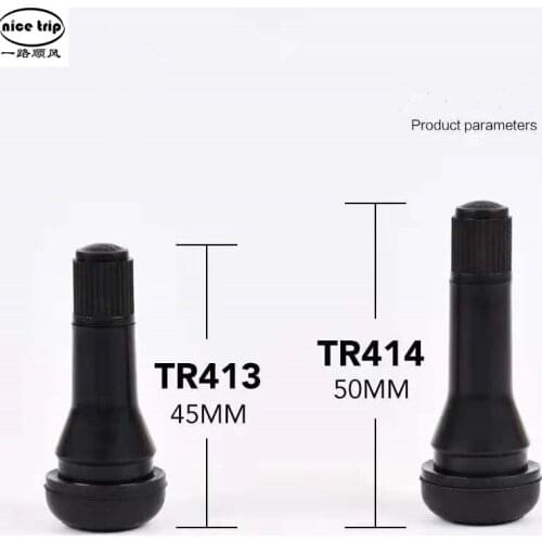 20pcs for tr414sand tr413tubeless car wheel tire valve stems with caps tyre rubber valves with dust caps valve core spanner