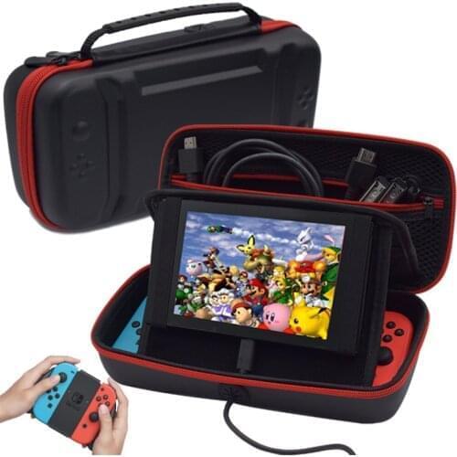 Carry Bag Case With Charge Hole Stand For Nintend Switch NS Console Game Accessories Portable Cover Cases PU Storage Bag