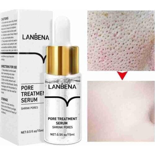 15ml Pore Shrinking Serum Essence Pores Treatment Relieve Dryness Oil-Control Firming Moisturizing Repairing Smooth Skin Care
