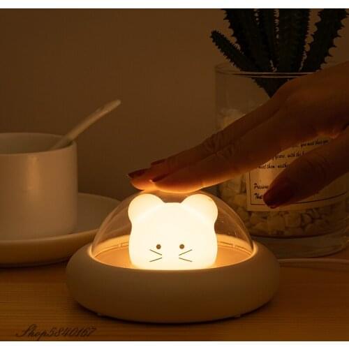 Led Night Lights Baby USB Dimming Mini Space Mouse Lamp for Kids Children Bedroom Lamps Holiday Gifts Cute LED Night Light Table