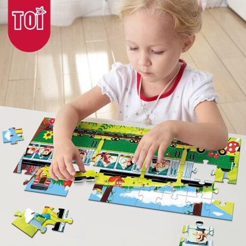 TOI Puzzle 50 PCS Scenes Jigsaw Childrens Early Education Toys Parent-child Interactive Game for Over 3 Years Old Kids Gift