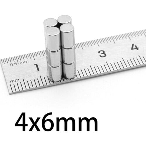 50-500pcs 4x6mm Search Minor Diameter Magnet 4mmx6mm Bulk Small Round Magnets 4*6mm Neodymium Disc Magnets 4*6
