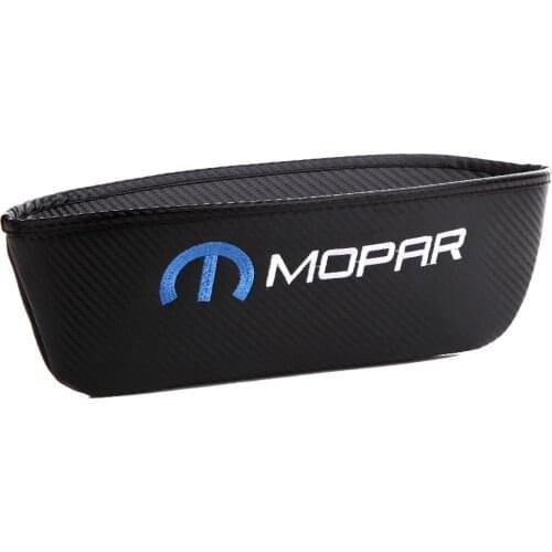 Embroidery for MOPAR Emblem Car Carbon Fiber Style Seat Crevice Storage Bag for Chrysler Jeep Ford Jeep Chevrolet Accessories