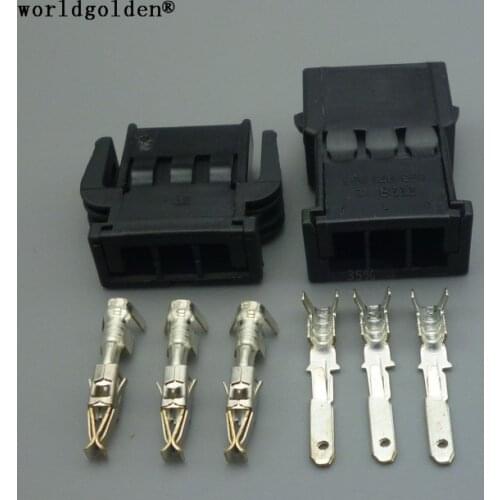 Worldgolden 3 Pin 893 971 993 893971633 Female Male Auto Wire Harness Connector For VW