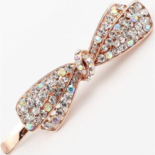 Leaves Women Girls Hair Jewelry Headwear Crystal Rhinestone Hair Clip Barrette Hairpins Fashion Korean Hair Accessories