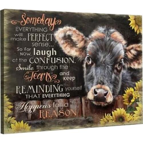 Animal Painting Canvas Black Donkey Prints Posters Inspiration Words Letters Printing For Nursery Room Decor Farmhouse