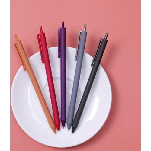 1pcs/box Retro Dark Colored Gel Pens Retractable 0.5mm Fine Point Dark-red/green/blue Black Pens for Journaling