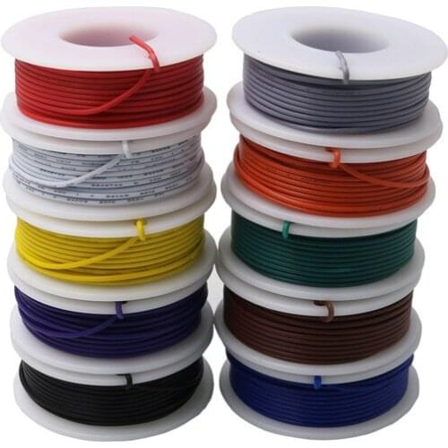10M Stranded of 24AWG 10 Colors UL1007 Environmental Electronic Wire Conductor To Internal Wiring
