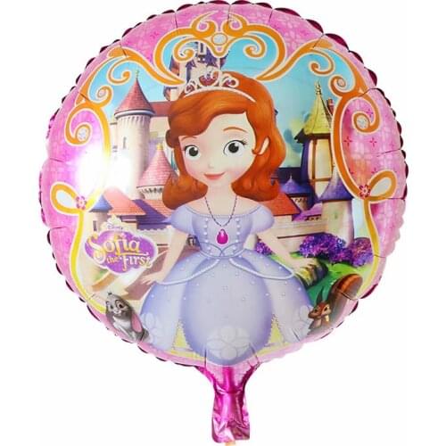 10Pcs Cartoon Princess Sofia Foil Balloons Birthday Party Wedding Decoration Helium Balloon Sophia Girl Happy Birthday Gift