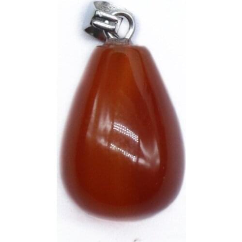 10pcs Water Drop Pendants & Leather Rope Natural Stone Pendants Necklace Healing Energy Pendulum For Jewelry Making 13*18mm