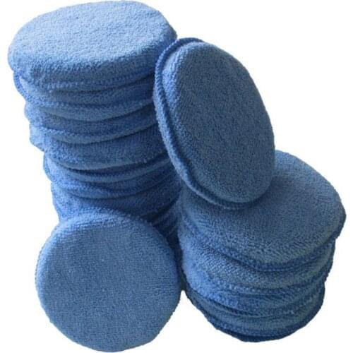 10 Pcs Car Polish Wax Round Foam Sponges Scratch Free Applicator Pads for Auto