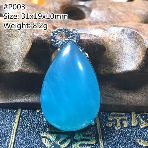 100% Natural Green Amazonite Necklace Pendant For Woman Lady Man Water Drop Crystal Silver Beads Mozambique Stone Jewelry AAAAA