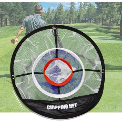 3 Layer Portable Pitching Golf Target Training Practice Chipping Net Basket Golf Training Aids Metal + Net Equipment