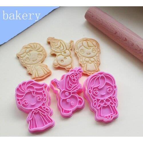 Frozen 3D Cookie Cutter Disney Cartoon Cookie Mold Baking Tool For Party Decoration Supplies Dessert Cookies