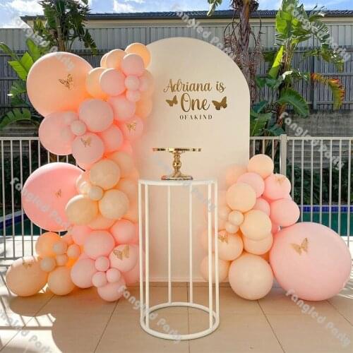 93pcs Cream Peach Macaron Baby Pink Balloon Garland Arch Kit Gender Reveal Decorations Baby Shower Birthday Party Supplies