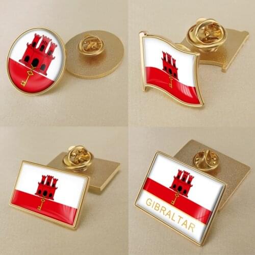 Coat of Arms of Gibraltar/GIbraltarian Flag National Emblem Brooch/Badges/Lapel Pins