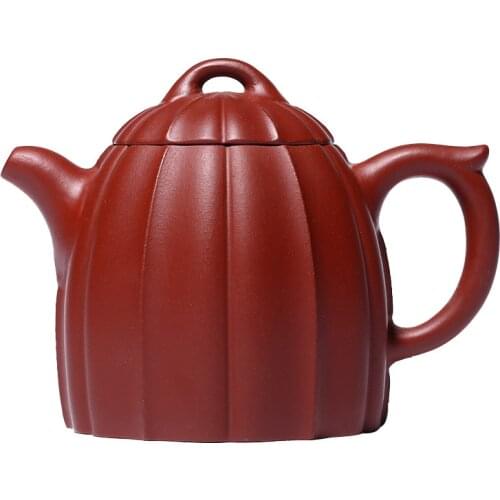Dahongpao Tendon Pattern Qin Quan Teapot Zisha Teapot Yixing Handmade Pot Kung-fu Teaware Purple Clay Drinkware For Puer Green
