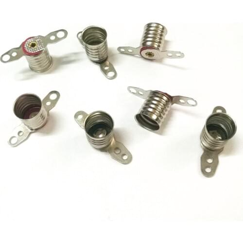 E10 Lampholder Long Leg LED Bulbs Light Base Socket for circuit electrical test accessories 100PCS