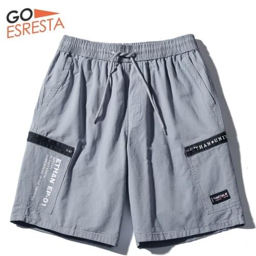 GOESRESTA 2020 New Summer Shorts Men Casual Bermuda Multicolor Streetwear Shorts Cotton Loose Motion Drawstring Shorts Men