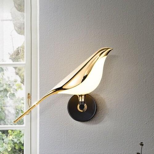 Magpie Creative Wall Lamp Postmodern LED Wall Light Bedroom Bedside Lamp Living Room Background Wall Aisle Lighting Bird
