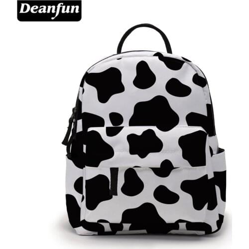 Deanfun Mini Backpack 3D Printed Cow Spot Waterproof Shoulder Bags Essential School Bag For Teenagers MNSB-30
