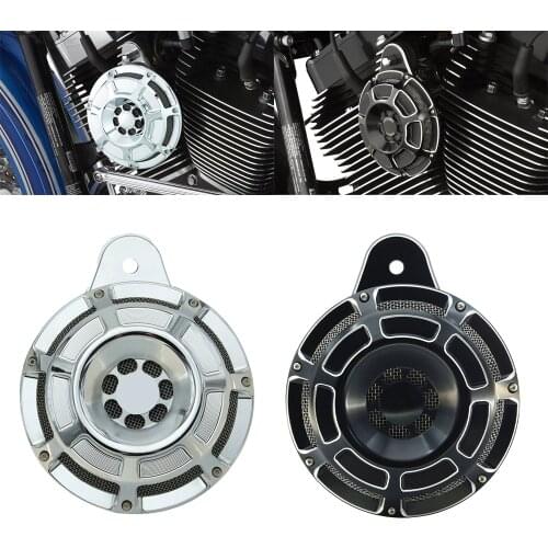 Motorcycle CNC Horn Kit Cover Black Chrome For Harley Touring Street Glide FLHX Big Twin Cam 1991-up For Sportster XL 2007-2021