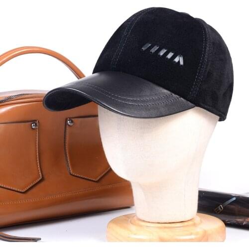 New Fashion Mens Womens Genuine Leather Adjustable Sunbonnet Baseball Army Golf Caps/Hats