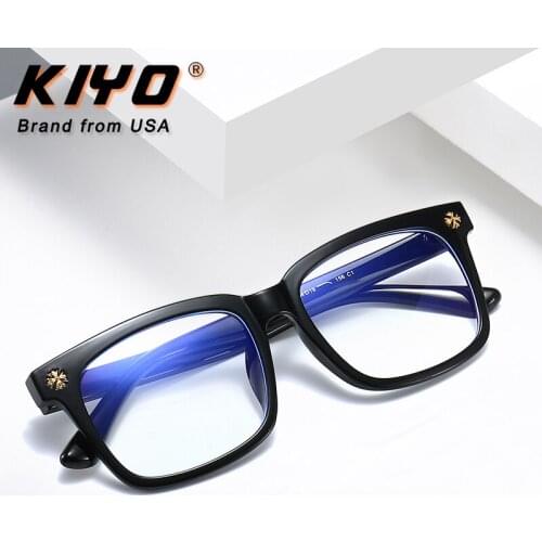 KIYO Brand 2020 New Women Men Vintage Anti Blue Light Optical Frame PC Eyeglasses Frames Square Spectacles Glasses 8313