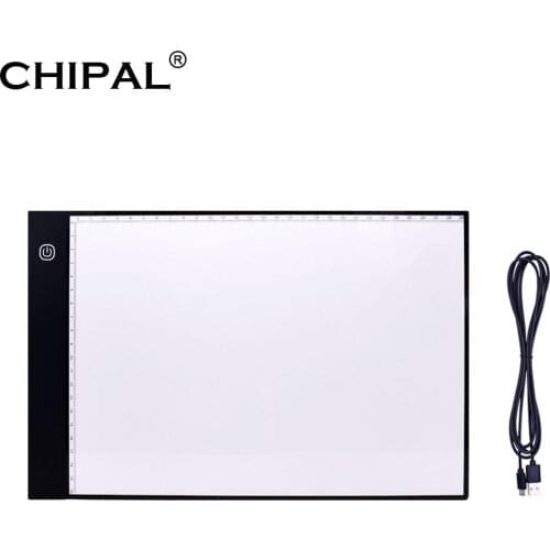 CHIPAL A4 LED Drawing Tablet Digital Graphic Tablets Light Box Electronic Tracing Copy Board Art Painting Pads Writing Table Pad